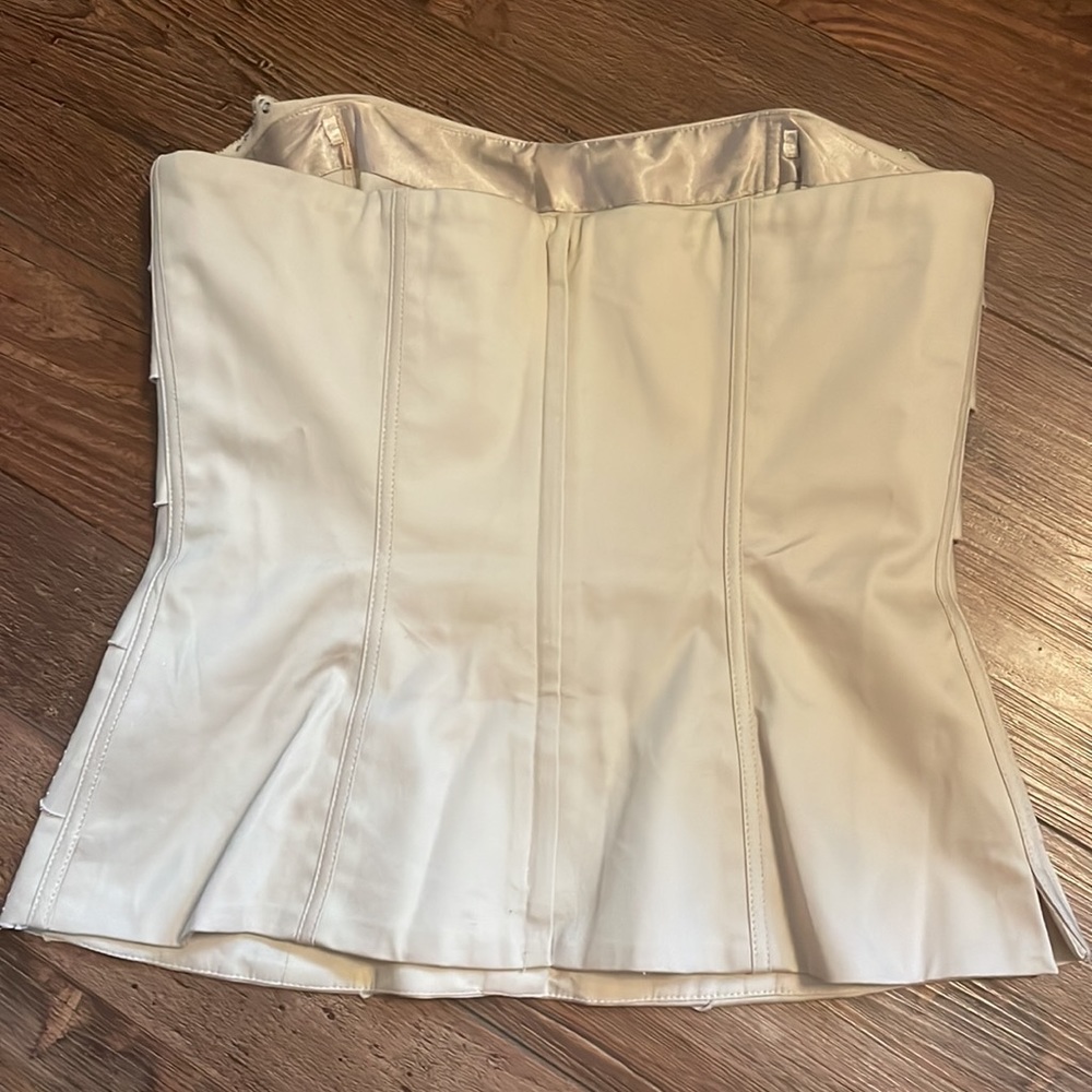 White House Black Market Bustier Size 2 champagne embellished - Picture 2 of 5